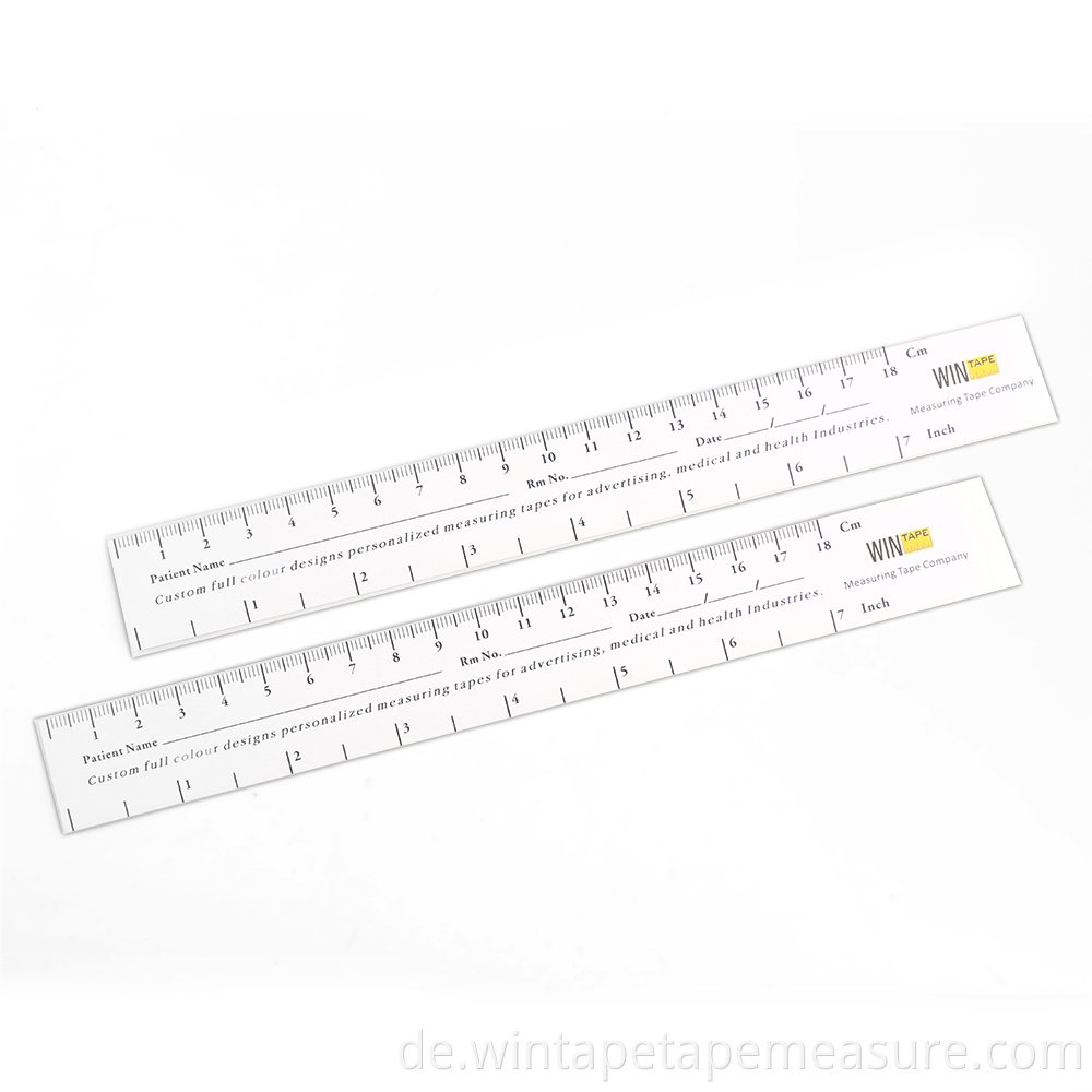 Wintape 18cm / 7'' Educare Wundlineal (PAPIER) Wundmaßband (100 Stück) Medizinisches Medimeter